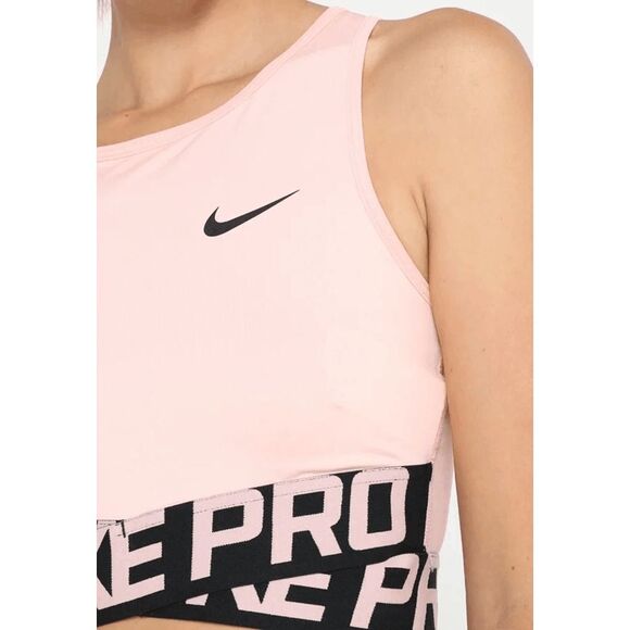 Nike Pro Intertwist Cropped Tank Top Black Light Pink Small NWT - Picture 11 of 13